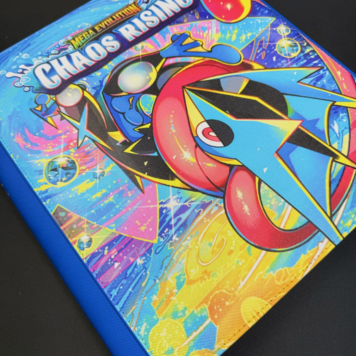 Chaos Rising Premium Master Set Collector's Bundle, binder front lifestyle photo, Portal TCG