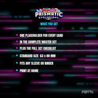 Prismatic Evolutions master set placeholder cards, what is included