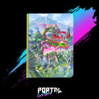 Pokemon Rayquaza Sky Islands premium printed binder, lime green, front cover, Portal TCG