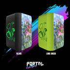 Pokemon Rayquaza Sky Islands premium printed binder in black or lime green, Portal TCG