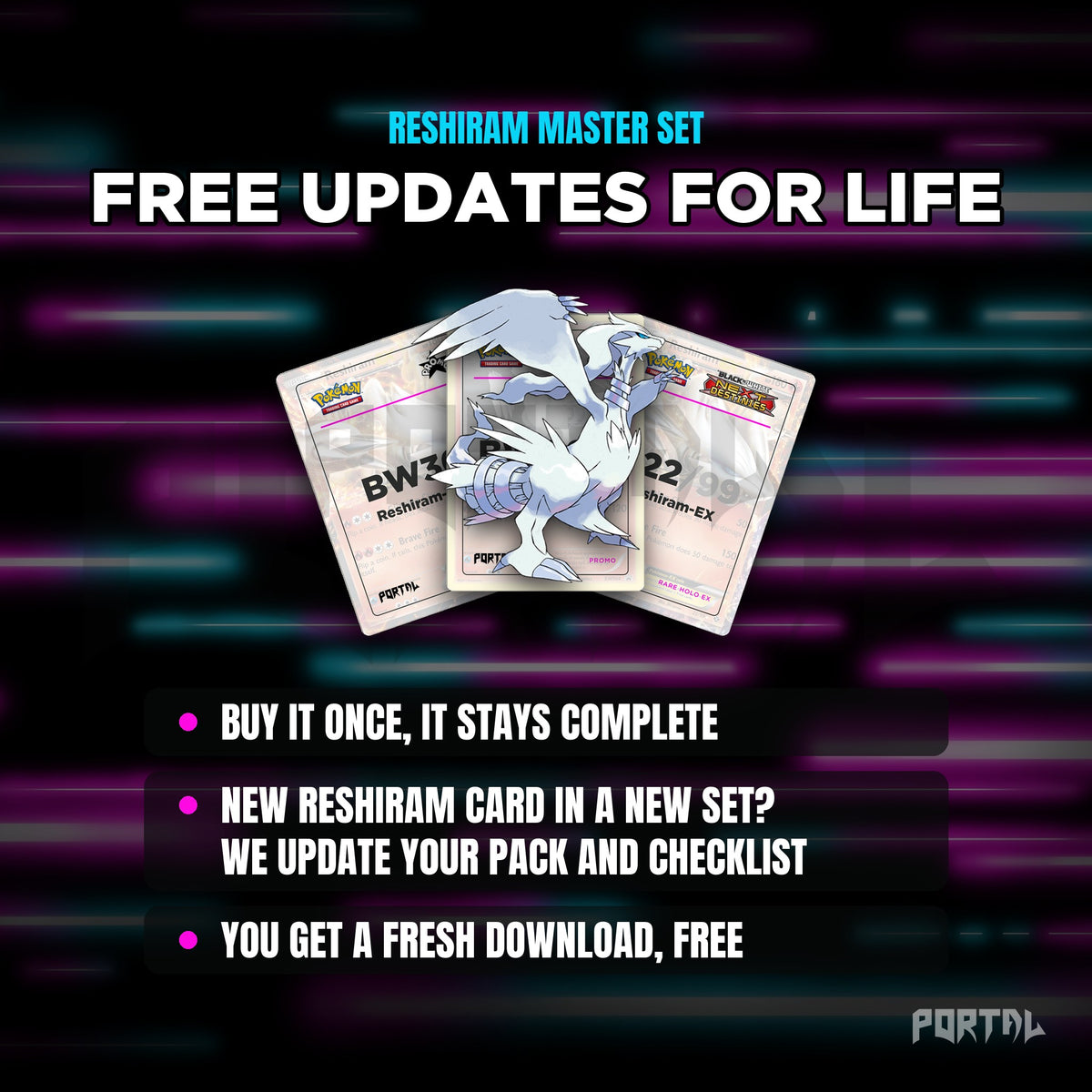Reshiram placeholders: free updates for life
