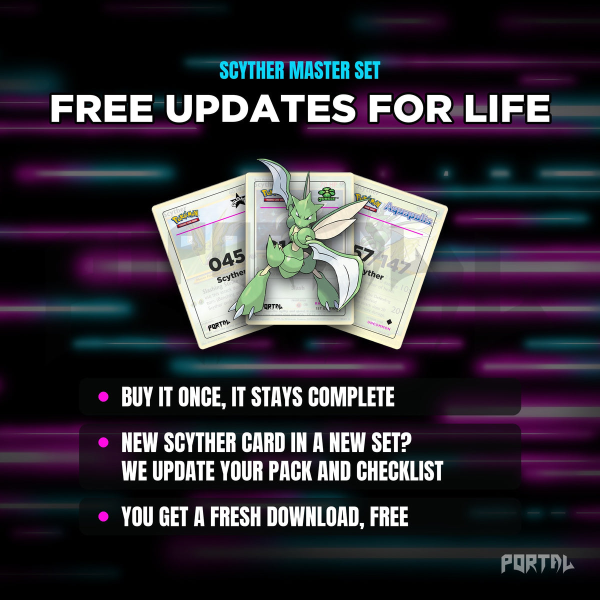 Scyther placeholders: free updates for life