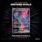 Destined Rivals English Pokemon booster box, chase card: Team Rocket's Mewtwo ex number 231, Special Illustration Rare