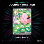 Journey Together English Pokemon booster box, chase card: Lillie's Clefairy ex number 184, Special Illustration Rare