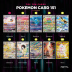 Pokemon Card 151 Japanese Pokemon booster pack, the ten most valuable cards in the set ranked by price