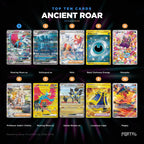 Ancient Roar Japanese Pokemon booster box, the ten most valuable cards in the set ranked by price