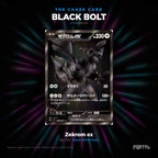 Black Bolt Japanese Pokemon booster box, chase card: Zekrom ex number 174, Black White Rare