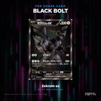 Black Bolt Japanese Pokemon booster pack, chase card: Zekrom ex number 174, Black White Rare
