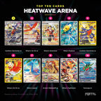 Heatwave Arena Japanese Pokemon booster box, the ten most valuable cards in the set ranked by price