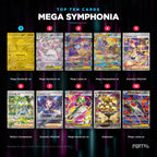 Mega Symphonia Japanese Pokemon booster pack, the ten most valuable cards in the set ranked by price