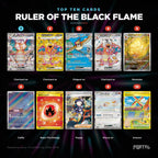 Ruler of the Black Flame Japanese Pokemon booster box, the ten most valuable cards in the set ranked by price