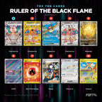 Ruler of the Black Flame Japanese Pokemon booster pack, the ten most valuable cards in the set ranked by price