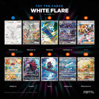 White Flare Japanese Pokemon booster box, the ten most valuable cards in the set ranked by price