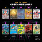 Obsidian Flames English Pokemon booster box, the ten most valuable cards in the set ranked by price