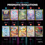Prismatic Evolutions English Pokemon booster pack, the ten most valuable cards in the set ranked by price