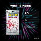 Shadow of Glory Simplified Chinese booster box, what's inside: 20 packs of 6 cards. Official pack artwork shown.