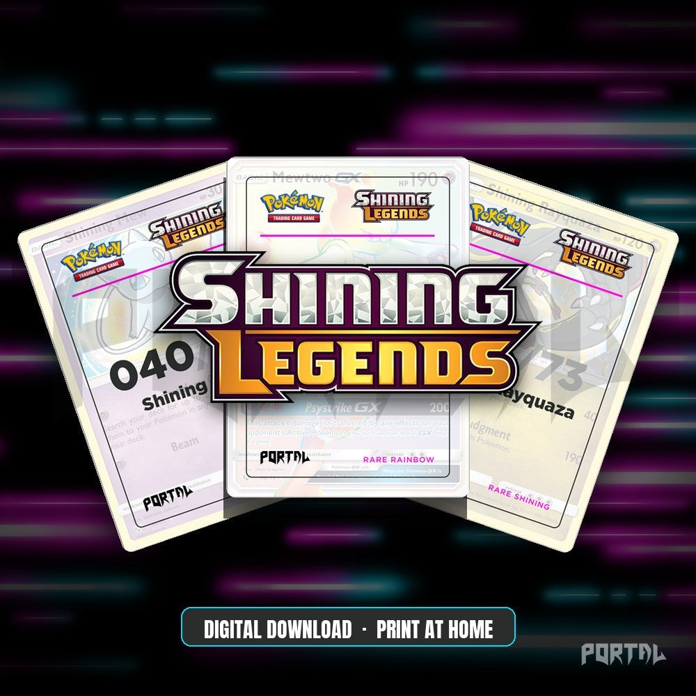 Pokemon Shining Legends master set placeholders, digital download, Portal TCG