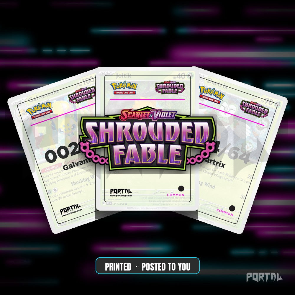 Shrouded Fable master set placeholder cards, Portal TCG