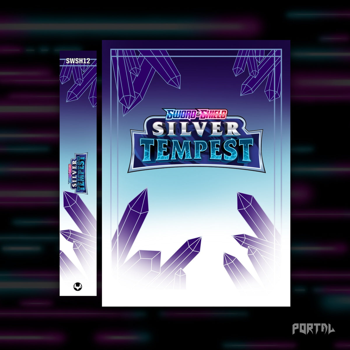 Pokemon Silver Tempest master set checklist kit, cover and spine, Portal TCG