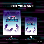 Pokemon Silver Tempest master set checklist kit, A4 and A5 sizes, Portal TCG