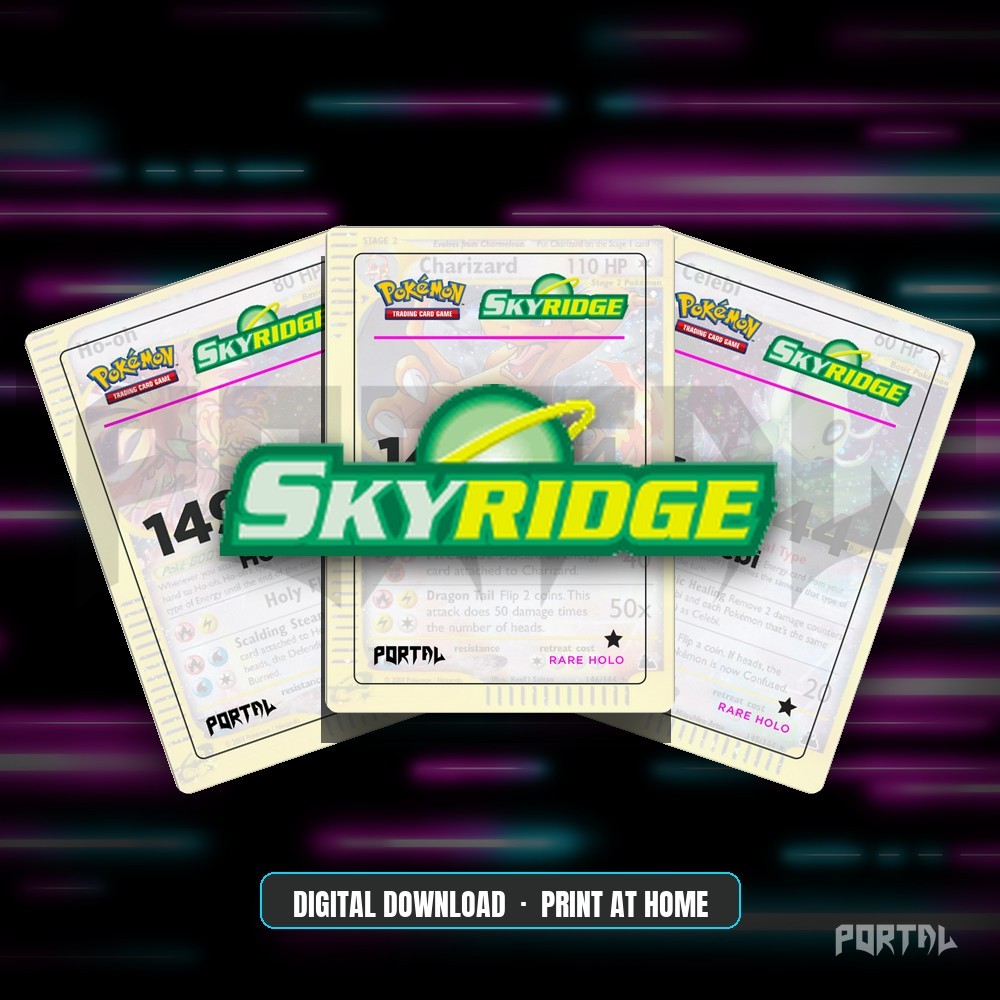 Pokemon Skyridge master set placeholders, digital download, Portal TCG