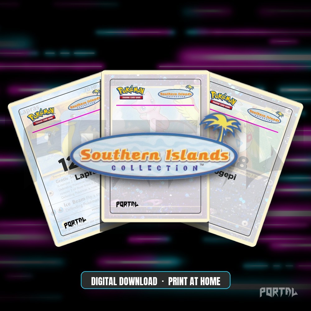 Pokemon Southern Islands master set placeholders, digital download, Portal TCG