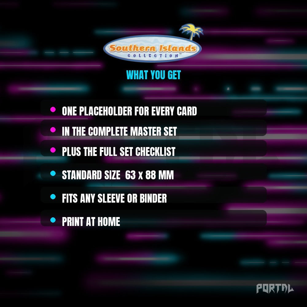 Pokemon Southern Islands master set placeholders, what you get, Portal TCG