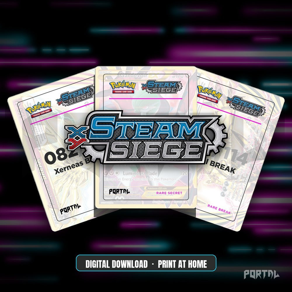 Pokemon Steam Siege master set placeholders, digital download, Portal TCG