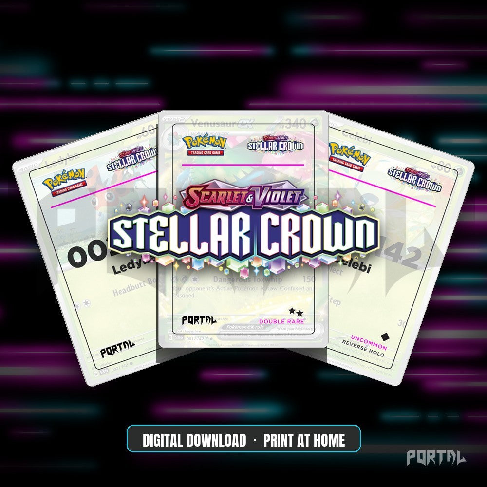 Stellar Crown master set placeholders, digital download, Portal TCG
