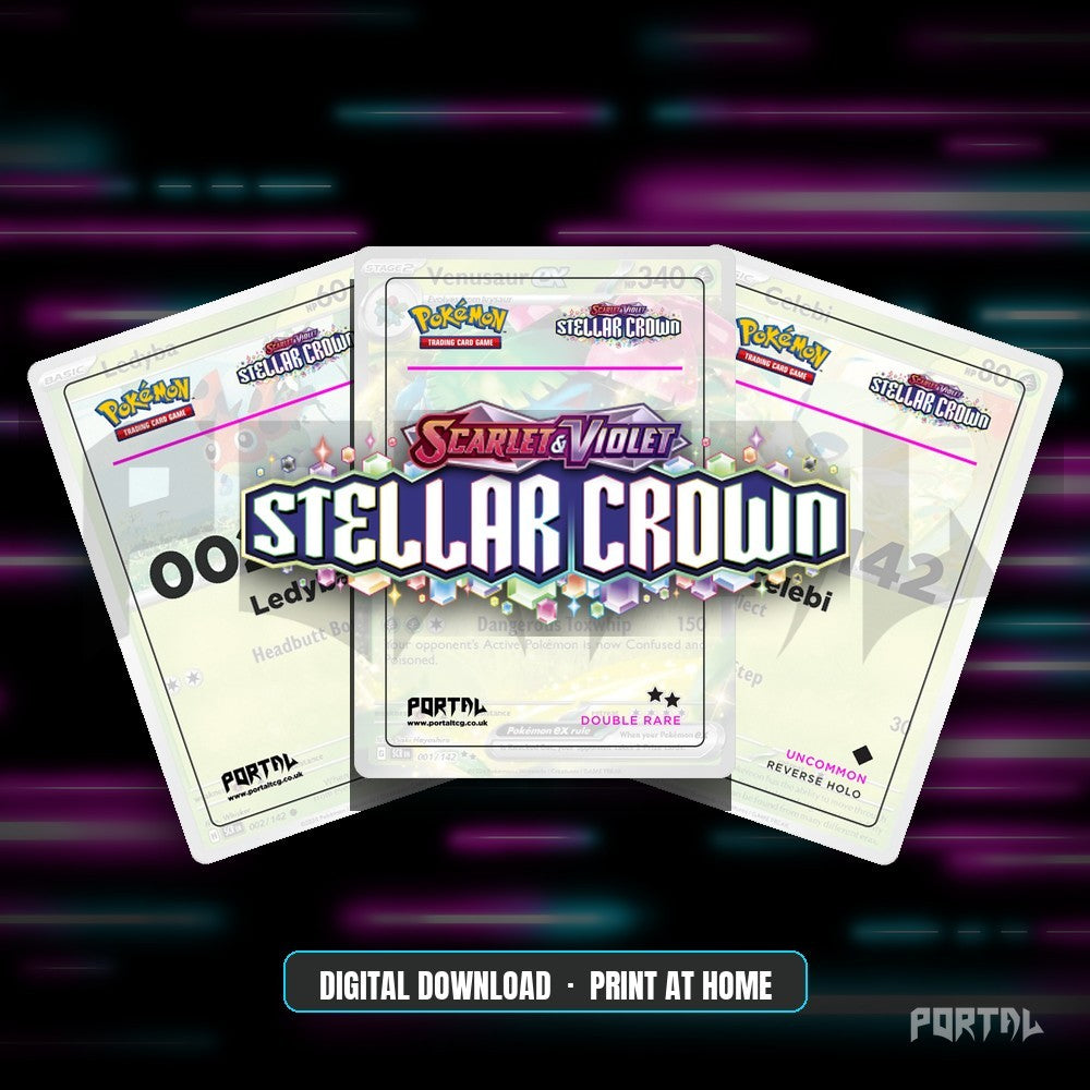 Stellar Crown master set placeholders, digital download, Portal TCG
