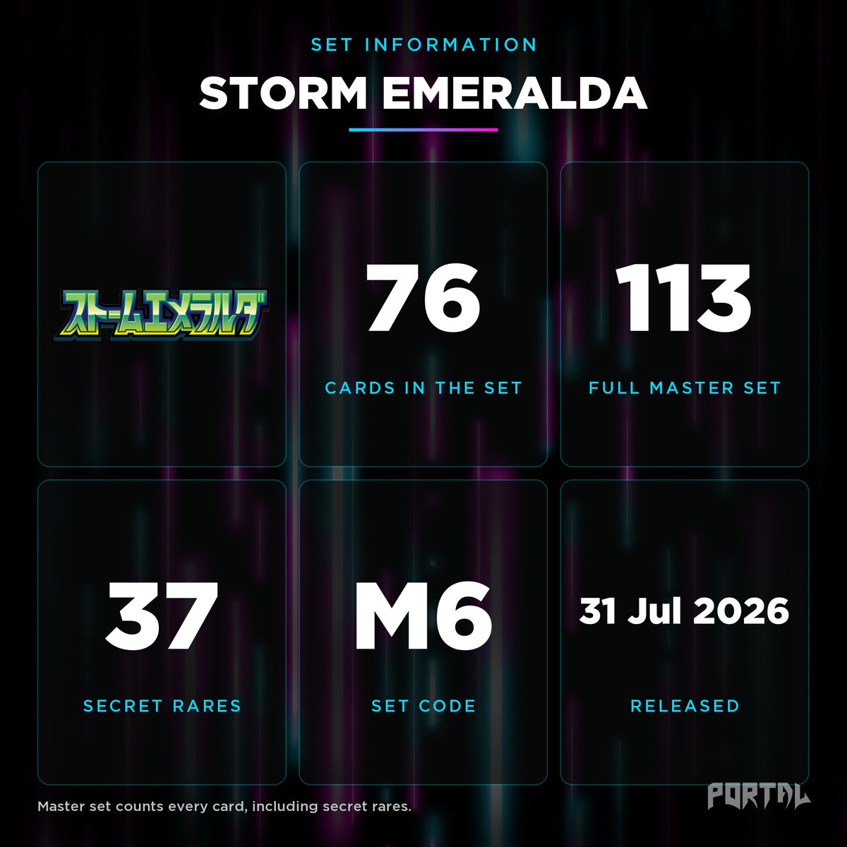 Pokemon Storm Emeralda Japanese booster pack, set information, Portal TCG