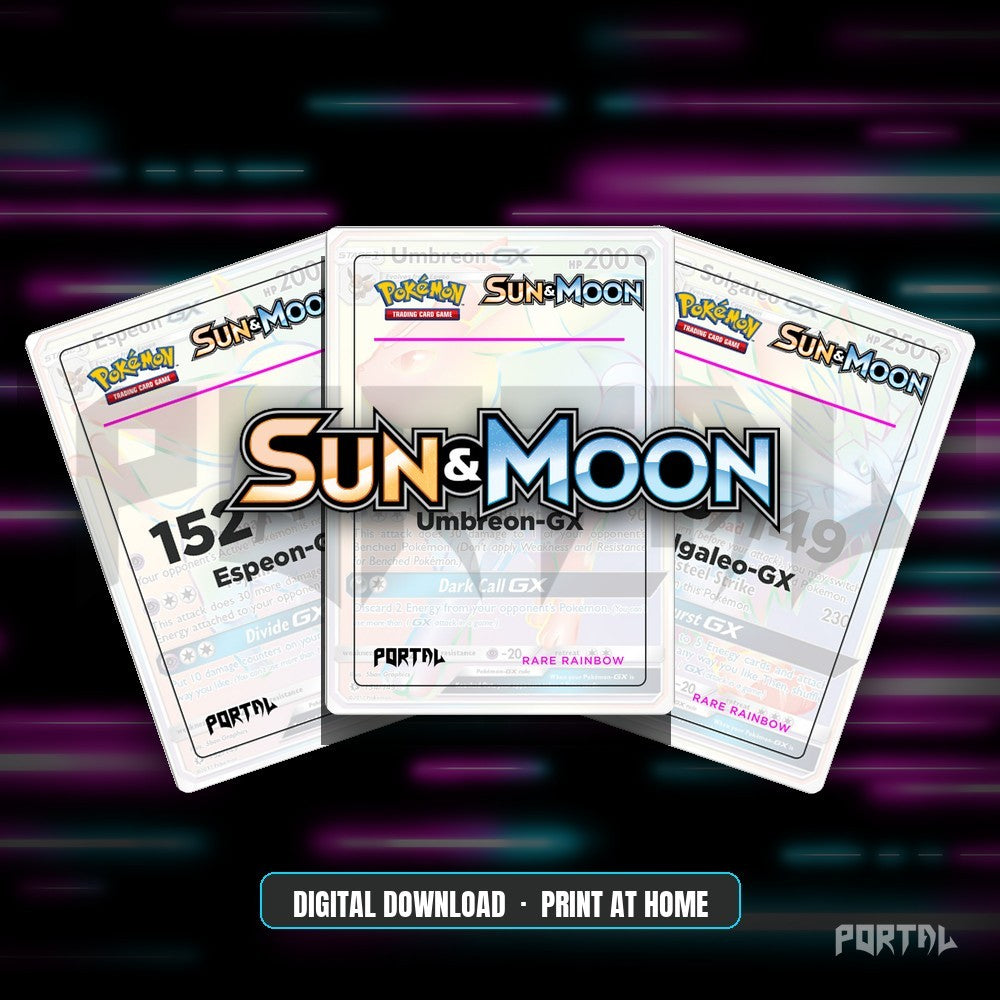 Pokemon Sun & Moon master set placeholders, digital download, Portal TCG