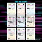 Scarlet & Violet Promos & Energies placeholder cards laid out in a nine pocket binder page