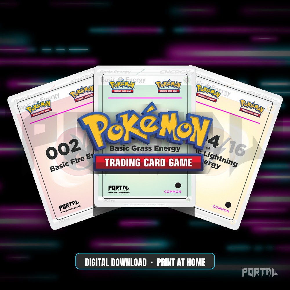 Scarlet & Violet Energies master set placeholder cards, digital download, Portal TCG