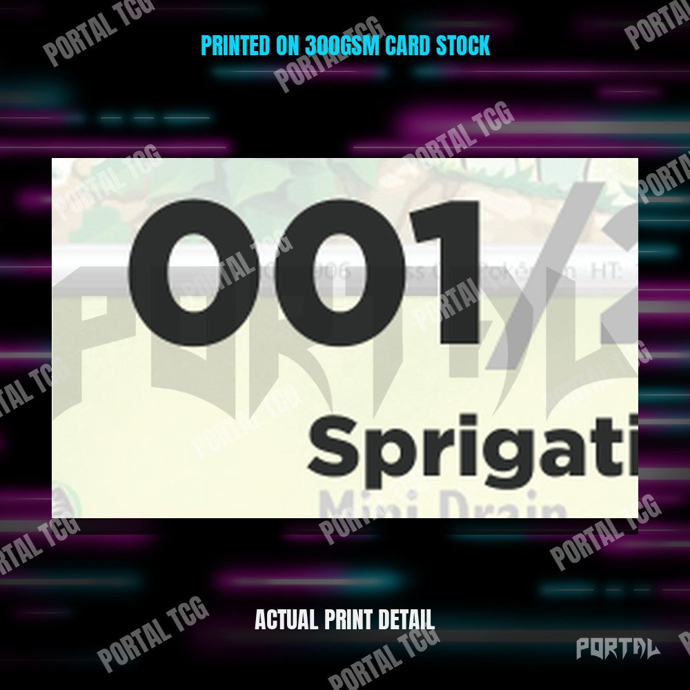 Close up of the print quality on a Scarlet & Violet Black Star Promos placeholder card