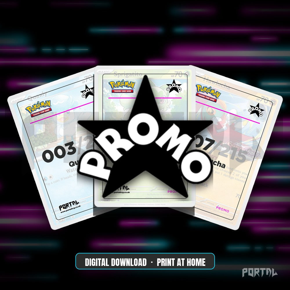 Scarlet & Violet Black Star Promos master set placeholder cards, digital download, Portal TCG