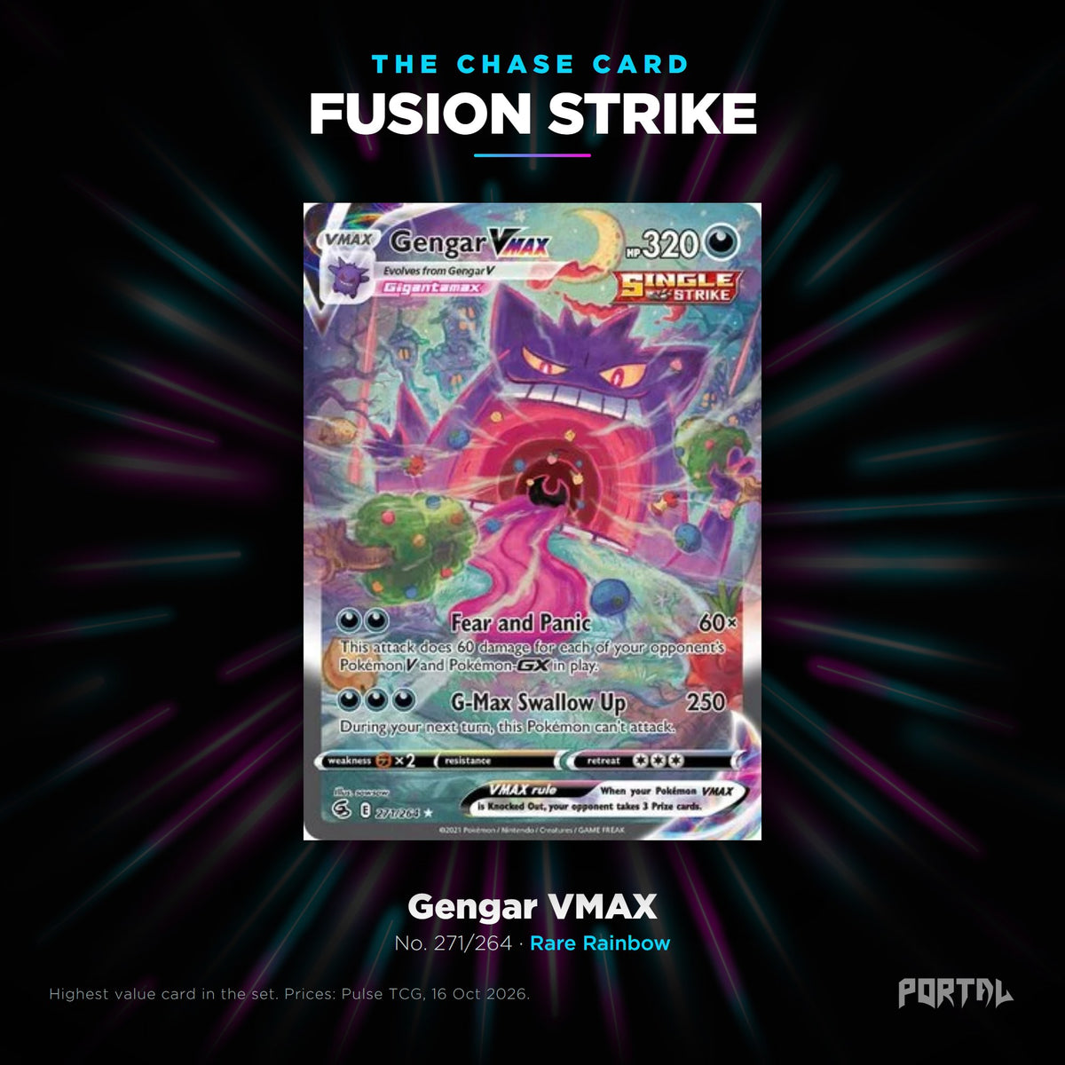 Pokemon Fusion Strike chase card, Portal TCG