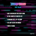 Sword & Shield master set placeholder cards, what is included