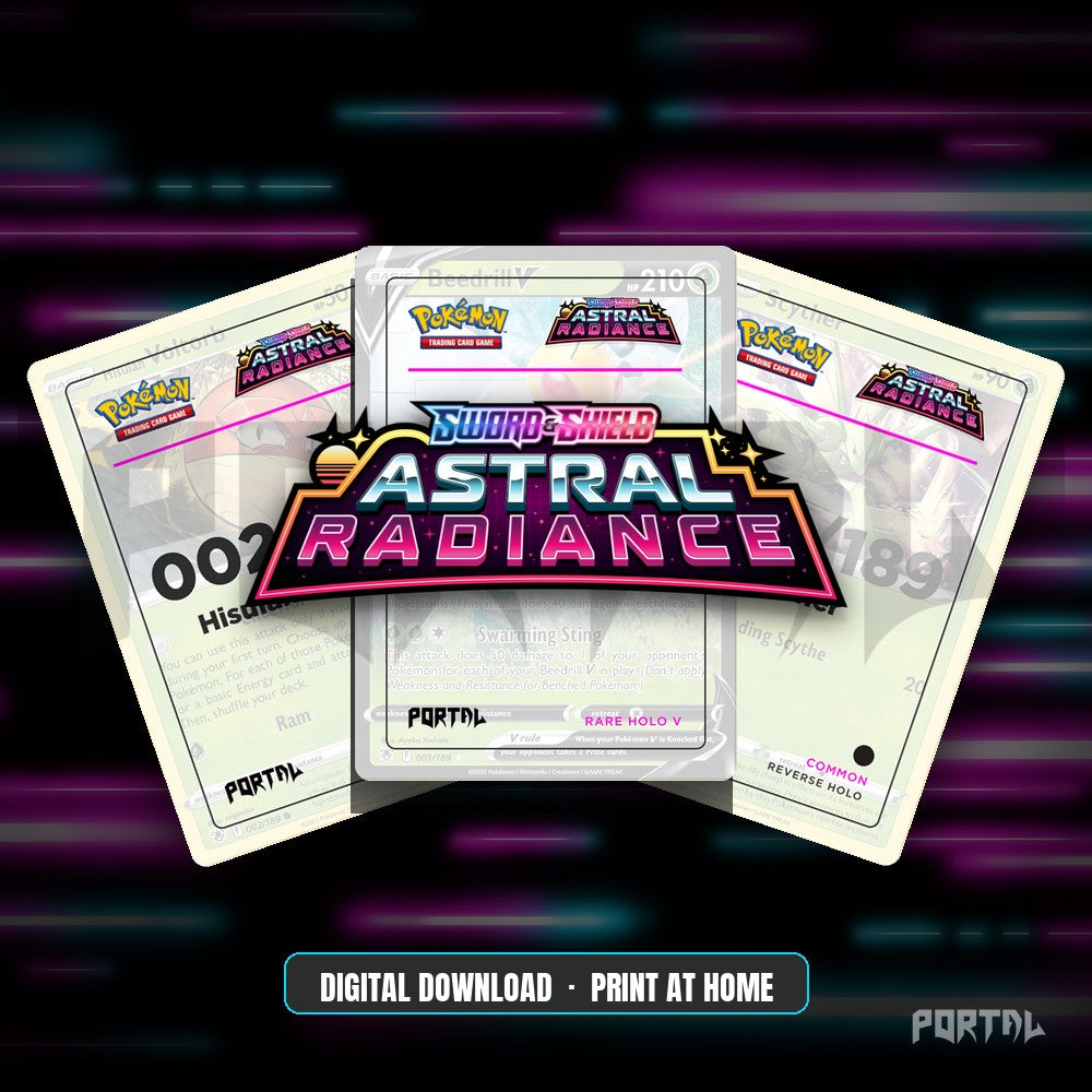 Astral Radiance master set placeholders, digital download, Portal TCG
