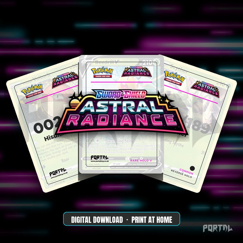Astral Radiance master set placeholder cards, digital download, Portal TCG