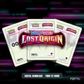 Lost Origin master set placeholder cards, digital download, Portal TCG