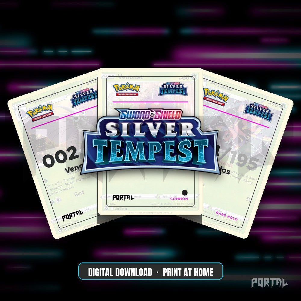 Silver Tempest master set placeholders, digital download, Portal TCG