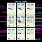 Crown Zenith placeholder cards laid out in a nine pocket binder page