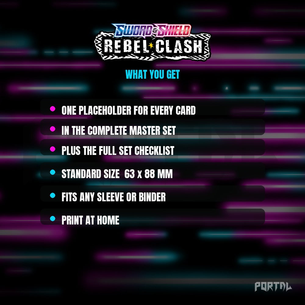 Rebel Clash master set placeholders, what you get, Portal TCG