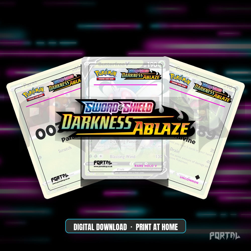Darkness Ablaze master set placeholder cards, digital download, Portal TCG