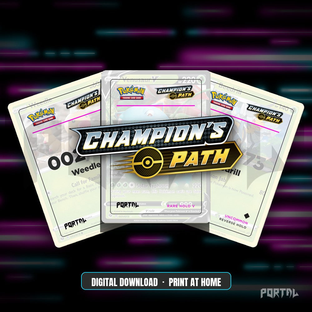 Champion's Path master set placeholders, digital download, Portal TCG