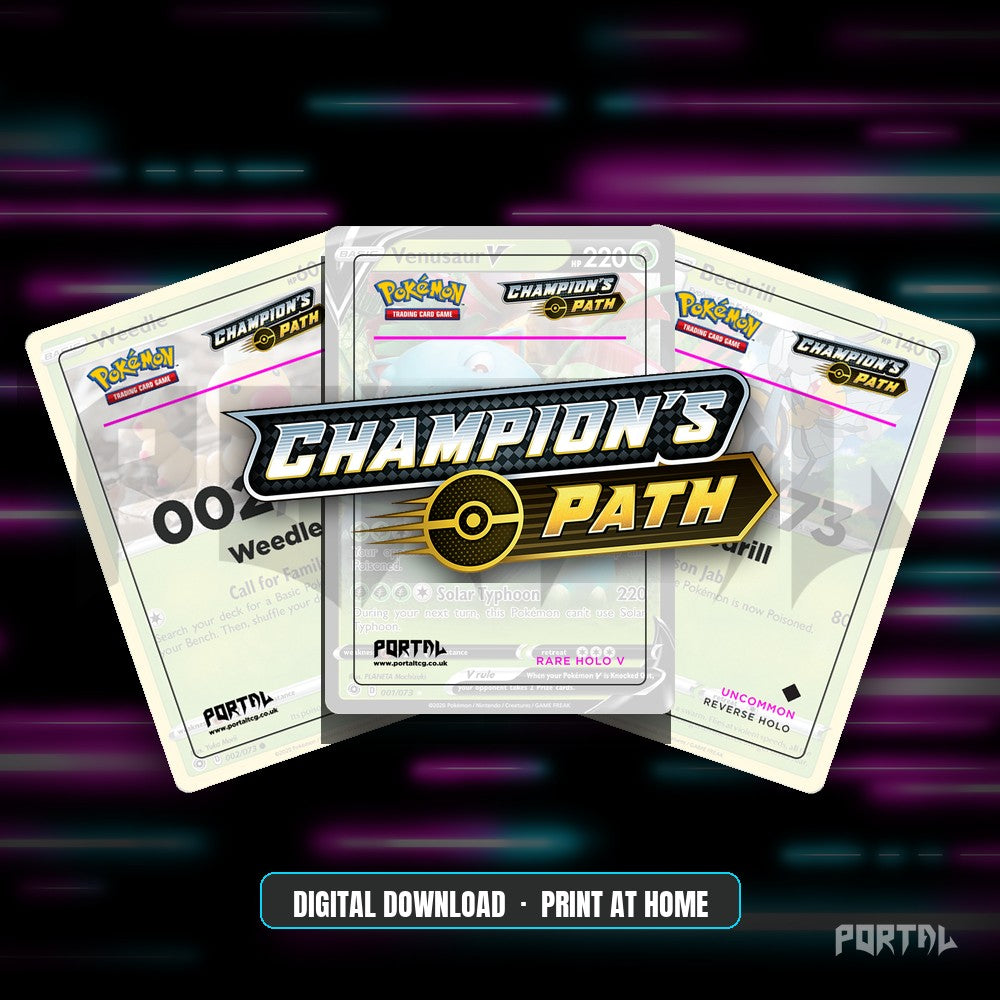 Champion's Path master set placeholder cards, digital download, Portal TCG