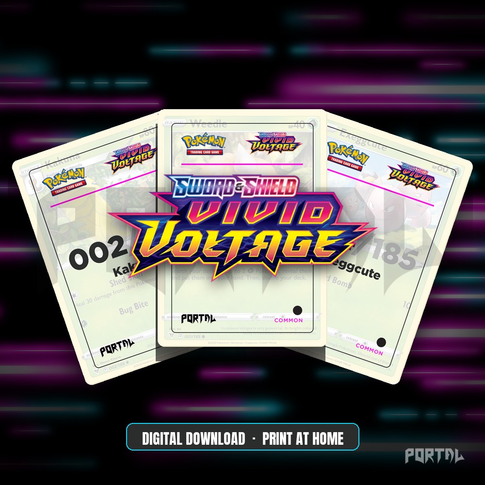 Vivid Voltage master set placeholders, digital download, Portal TCG