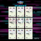 Shining Fates placeholder cards laid out in a nine pocket binder page