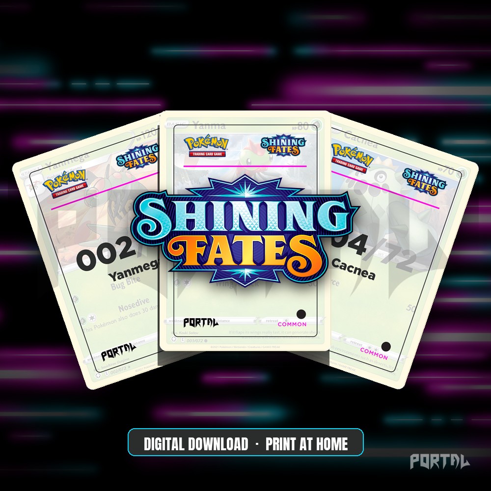 Shining Fates master set placeholders, digital download, Portal TCG